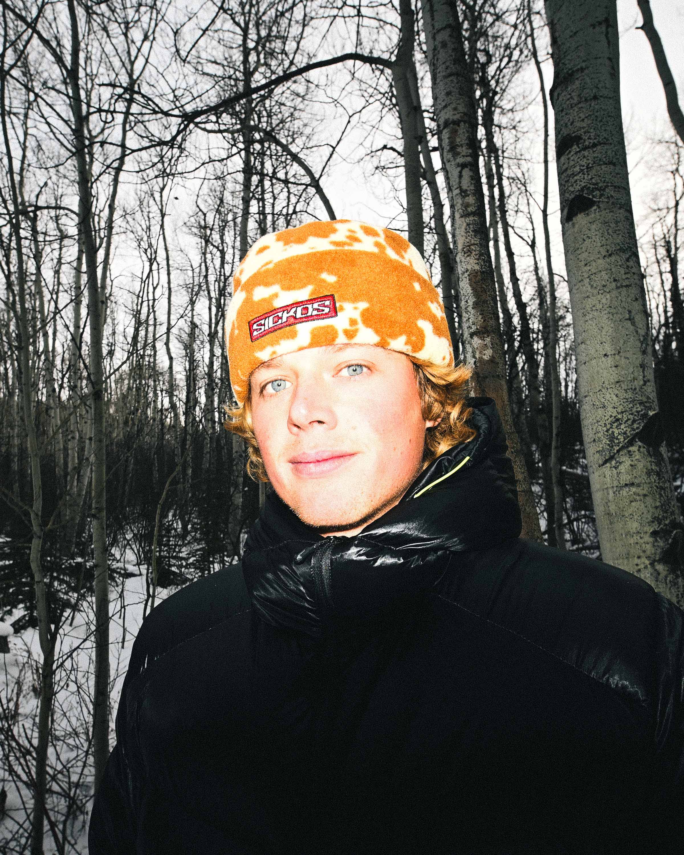 Cow Print Fleece Hat